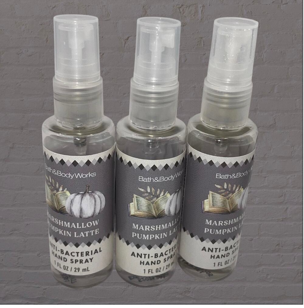 Bath & Body Works Marshmallow Pumpkin Latte Hand Spray 1 oz Lot x3 BBW Sanitizer